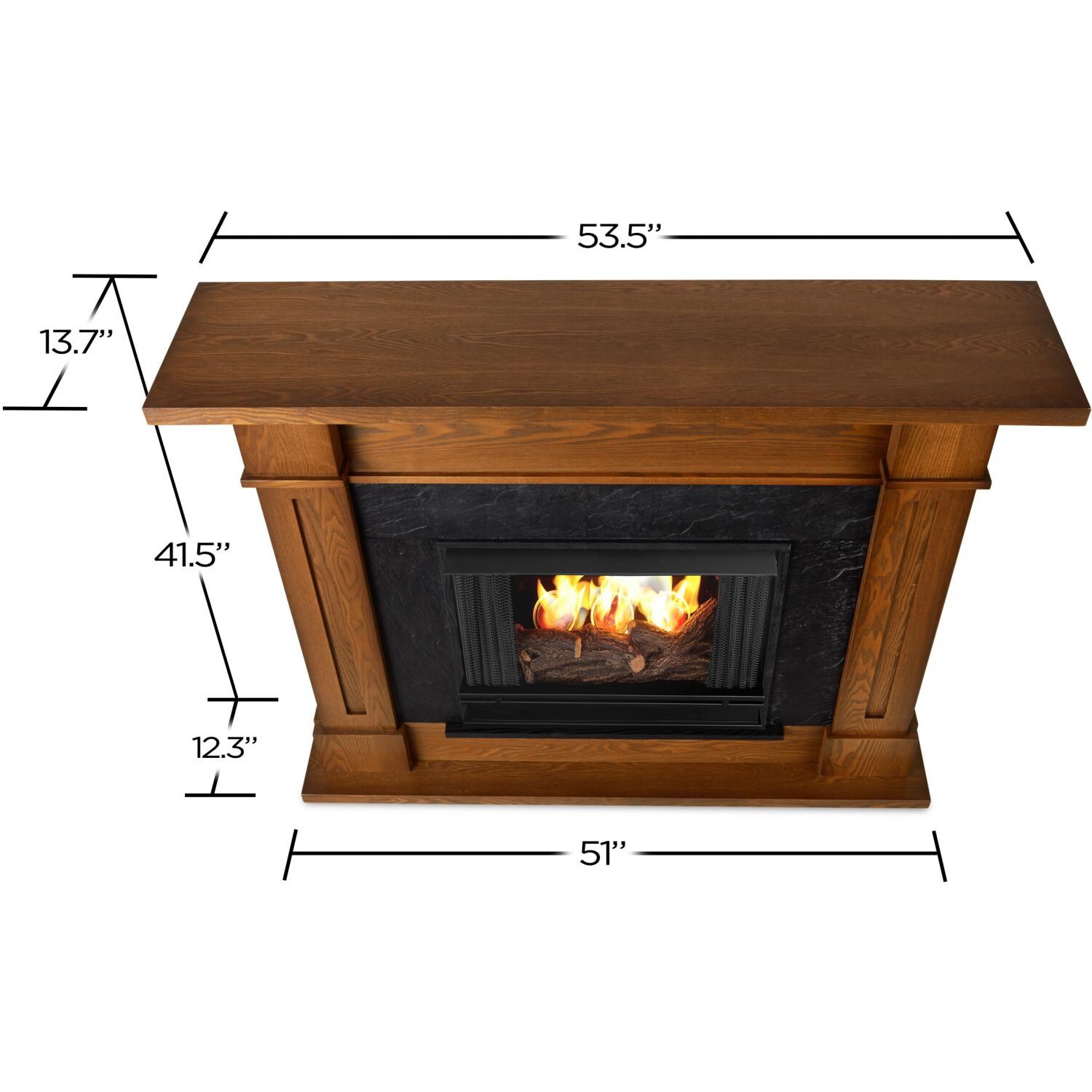 Real Flame Kipling Gel Fireplace - Dims - Burnished Oak thumbnail