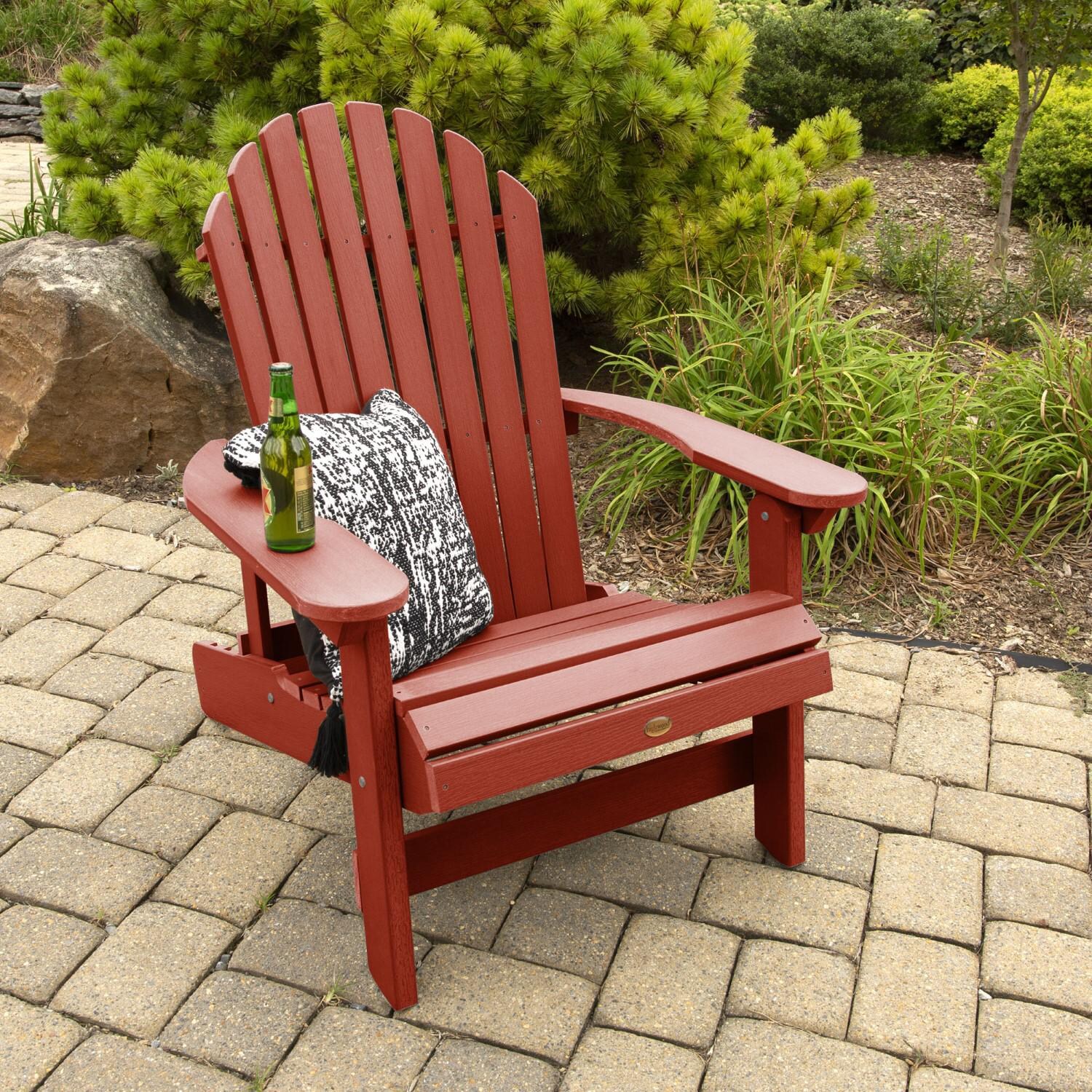Lakeview King Dream Bay Folding & Reclining Adirondack Chair - Rustic Red thumbnail