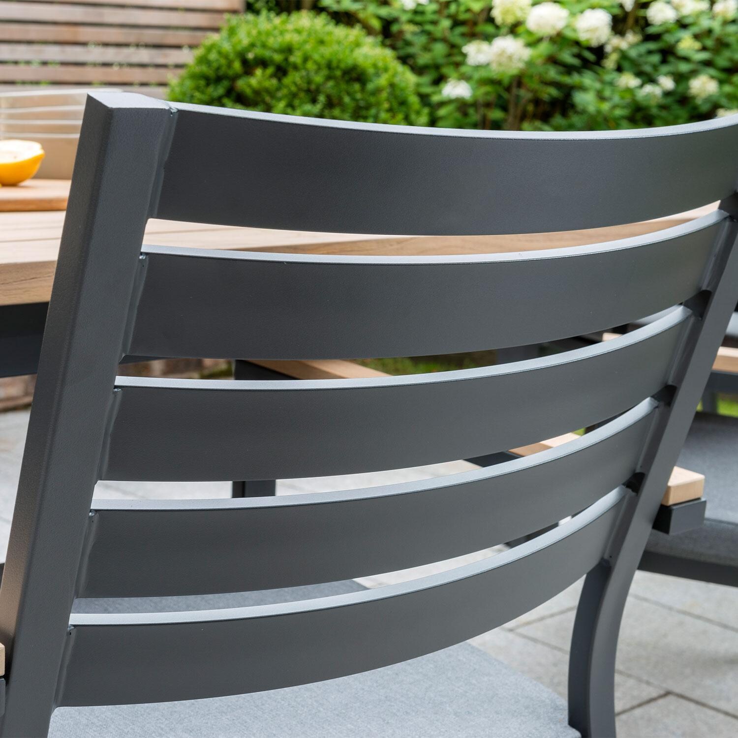 Elba 9 Pc Aluminum/Teak Dining Set By KETTLER - Dining Chair - Back Rest Aluminum - Detail thumbnail