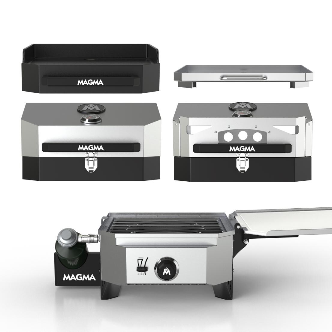 Magma Crossover Single Burner Firebox Outdoor Cooker With Complete Accessory Topper Bundle thumbnail
