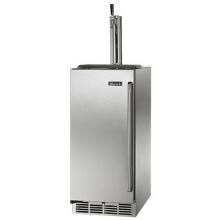 Perlick Signature Series 15-Inch 2.8 Cu. Ft. Left Hinge Outdoor Rated Beer Dispenser / Kegerator - HP15TO-3-1L image