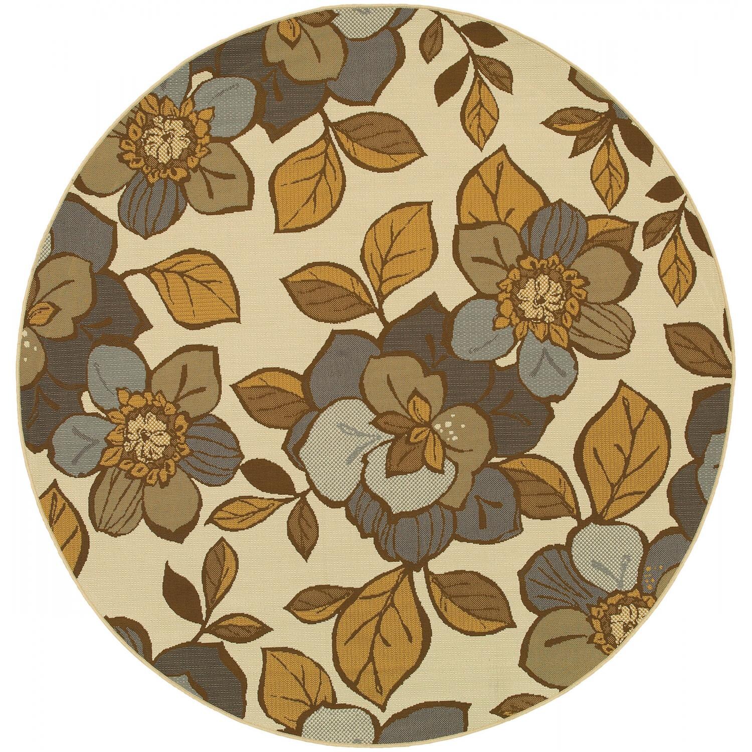 Oriental Weavers Bali 7.10 Ft. Round Indoor/Outdoor Rug - 9448M thumbnail