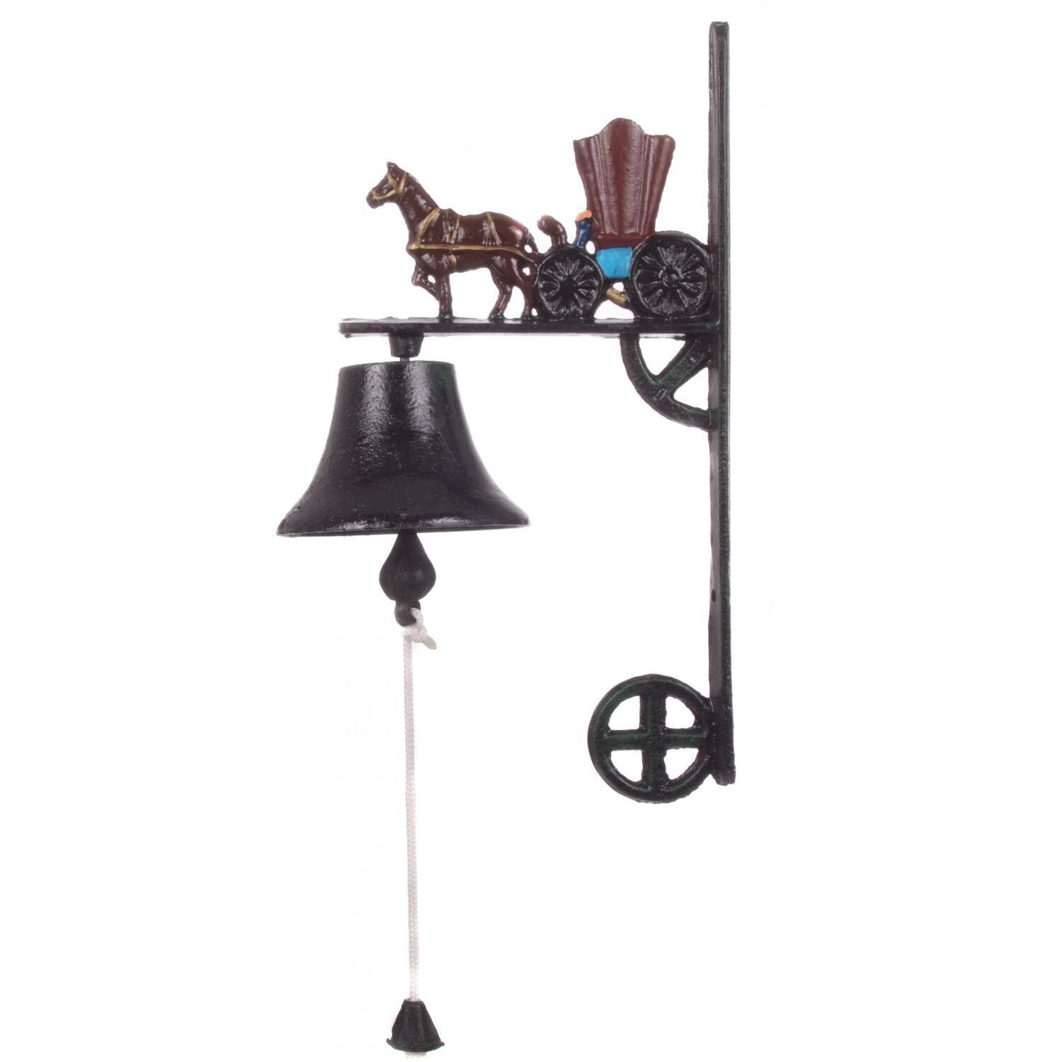 Cajun Cookware Horse And Buggy Cast Iron Dinner Bell - Back View thumbnail