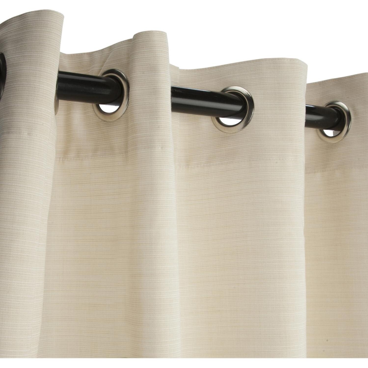Sunbrella Outdoor Curtain With Grommets By Hatteras Outdoors - 52 1/2 X 84 Inch - Dupione Pearl thumbnail