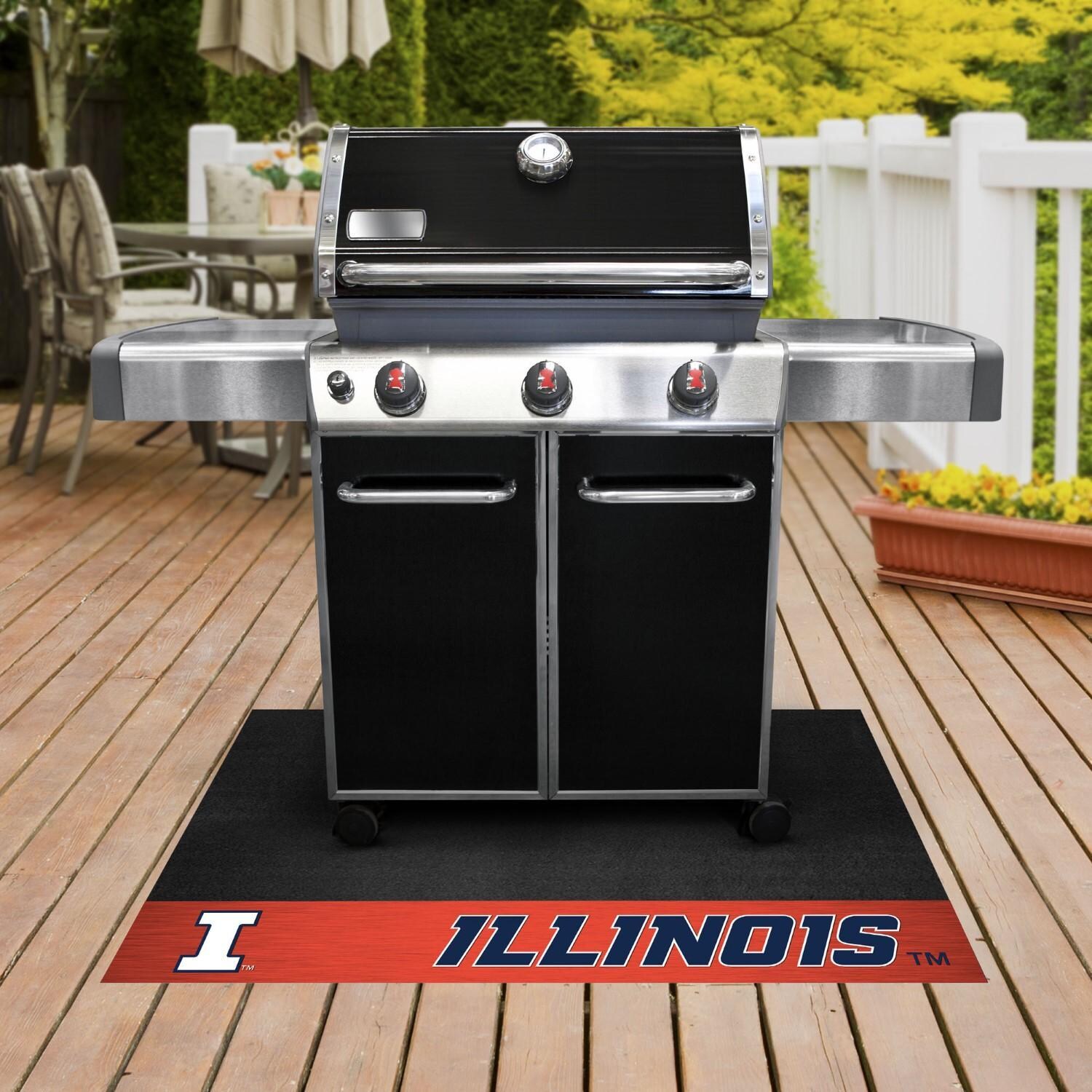 FANMATS 12119 University of Illinois Grill Mat - White Background thumbnail