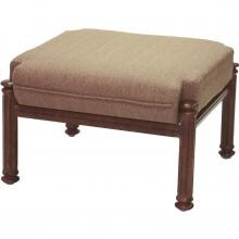 Darlee Santa Barbara Cast Aluminum Patio Ottoman - Mocha