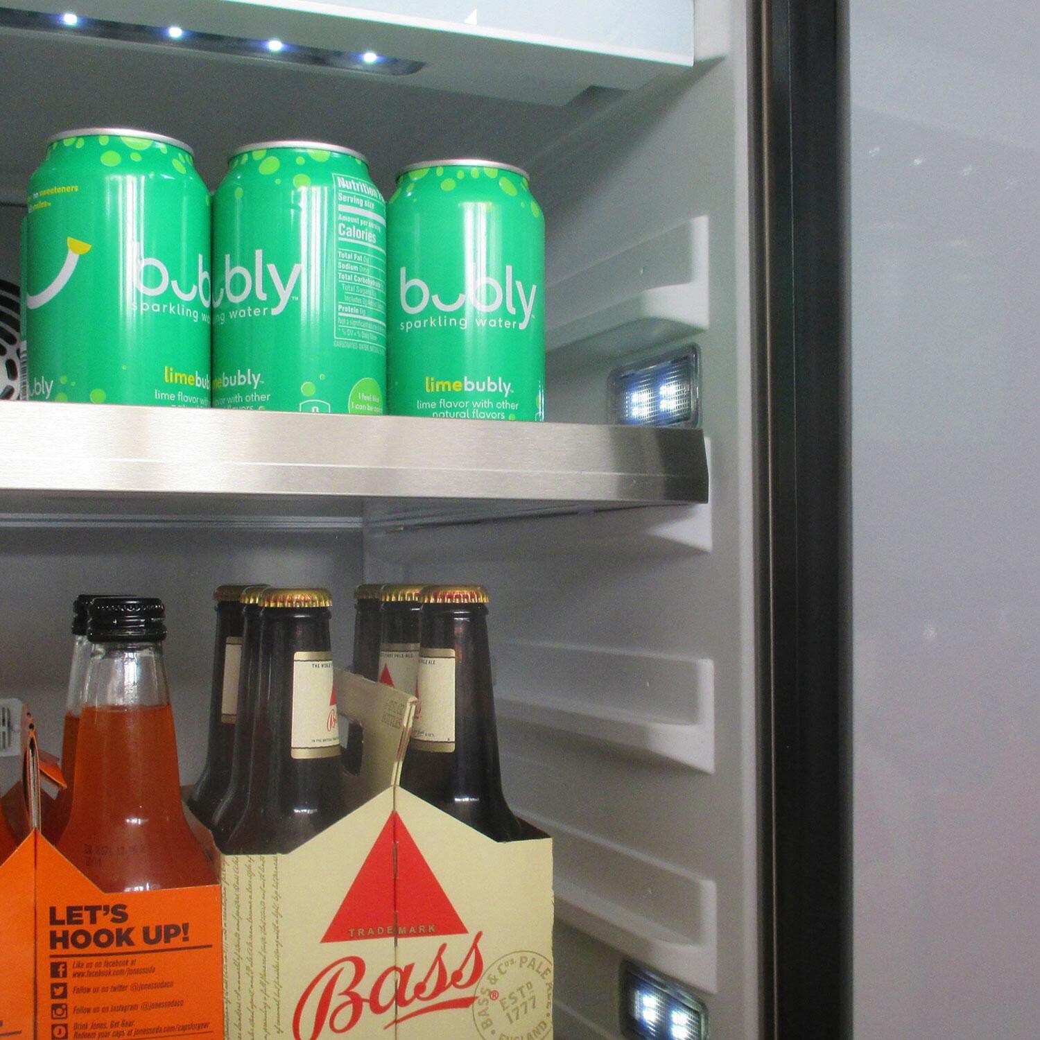 XO Appliance XOU24ORSR 24-Inch 5.7 Cu. Ft. Solid Stainless Steel Refrigerator - Right Hinge - Tri-Color LED Interior Lighting - White LED - Detail thumbnail