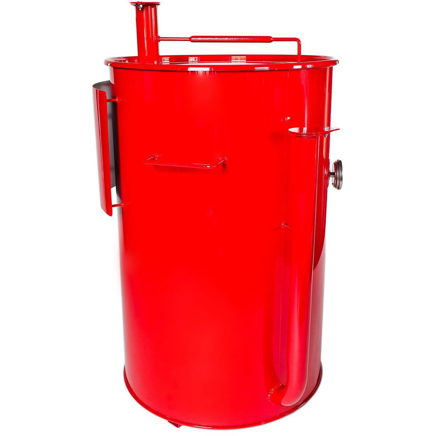 Gateway Drum Smokers 55133 55 Gallon Charcoal BBQ Smoker - Red - Right Side thumbnail