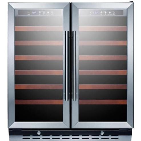 Summit 66 Bottle Commercial Dual Zone Wine Cellar / Cooler - SWC3066 - Front View thumbnail