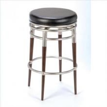 Hillsdale Salem 26 Inch Backless Swivel Counter Stool - Brushed Chrome - 4688-827 image