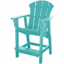 Pawleys Island Sunrise Poly Lumber Patio Adirondack Counter Height Patio Bar Stool - Turquoise