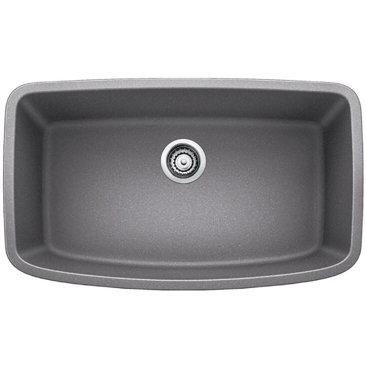 Blanco Valea Super 32 X 19 Silgranit II Single Bowl Undermount Sink - Metallic Gray - 441775 thumbnail