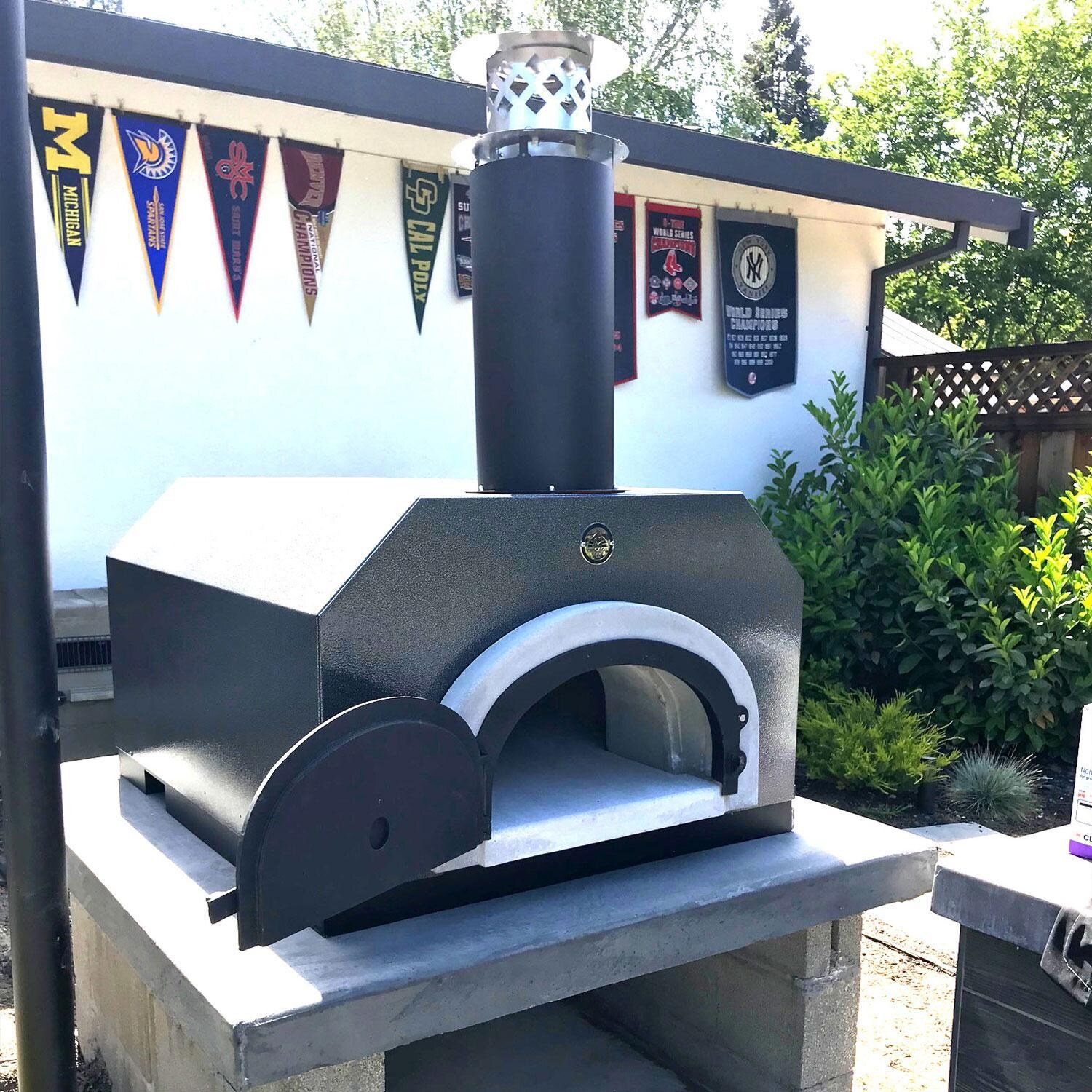 Chicago Brick Oven CBO-O-CT-750-SB Countertop (Pre-Assembled) with Metal Insulating Hood - Black - Countertop - Lifestyle thumbnail