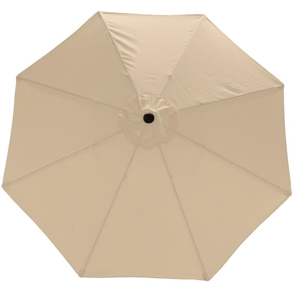 Ultimate Patio 9 Ft. Octagonal Patio Umbrella W/ Crank Lift - Beige Canopy thumbnail