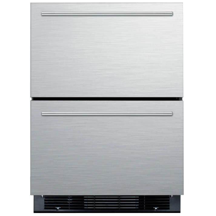 Summit 4.8 Cu. Ft. Double Drawer Refrigerator / Freezer / Ice Maker - Stainless Steel - SPRF2DIM thumbnail