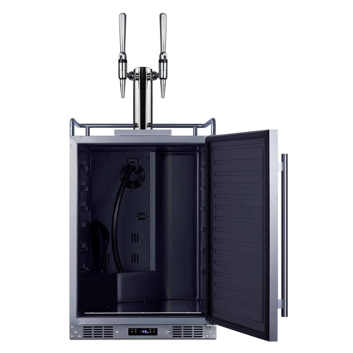 Summit SBC682NCFTWIN Commercial Outdoor Rated Double Tap Nitro Infused Coffee Dispenser / Kegerator - Open thumbnail