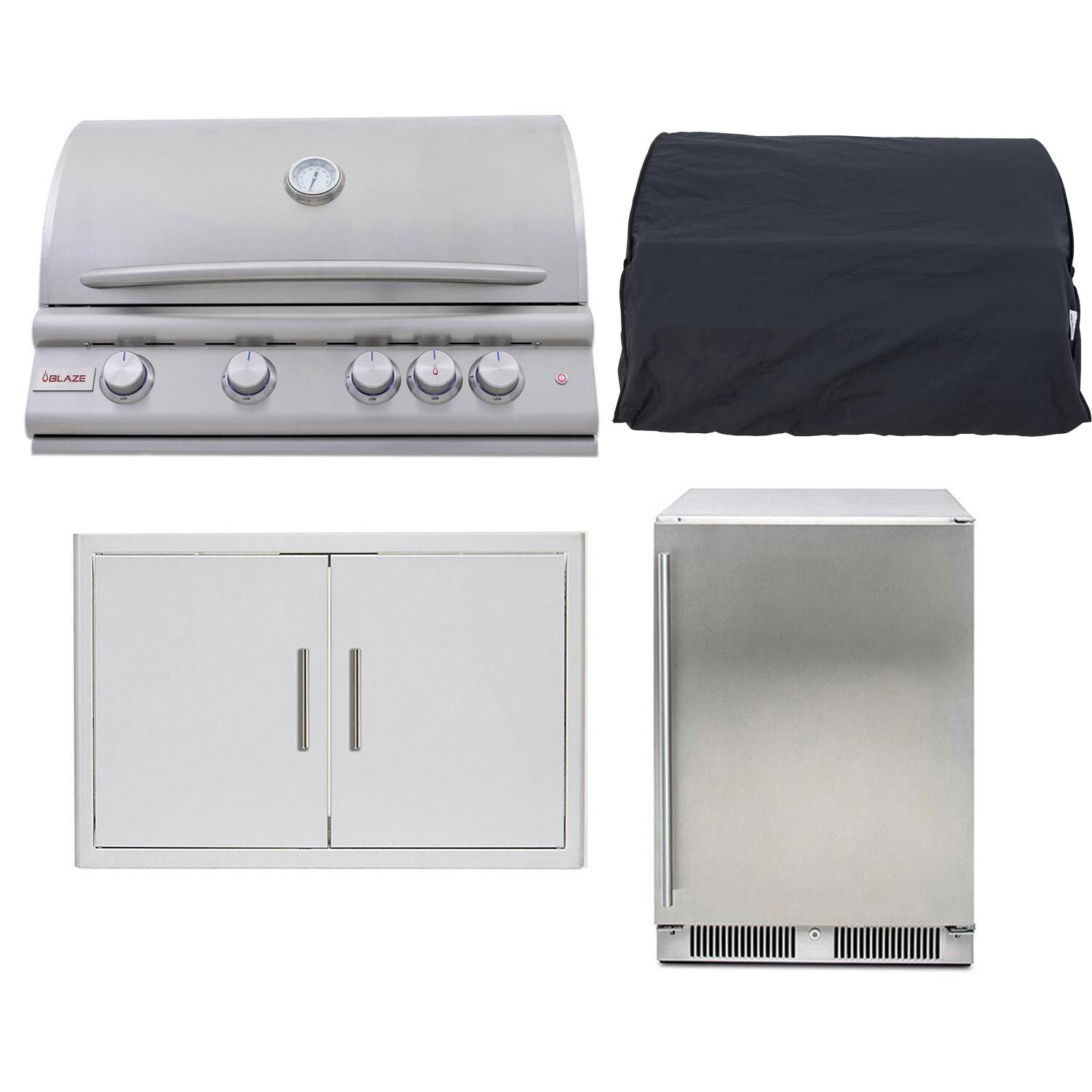 Blaze BLZ-4LTE3-NG LTE+ 4 Pc 32-in Natural Gas Outdoor Kitchen Package - White Background thumbnail