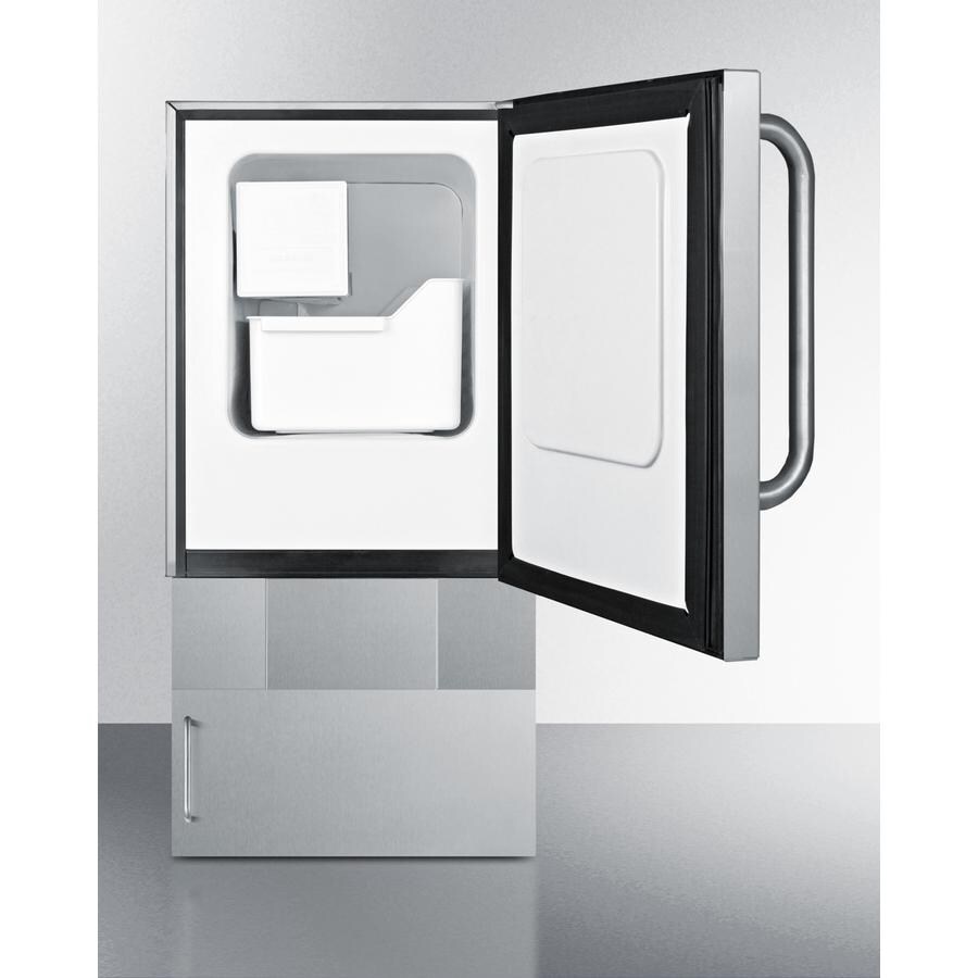 Summit 10 Lb. 15-Inch ADA Compliant Outdoor Ice Maker With Cabinet - Open View thumbnail