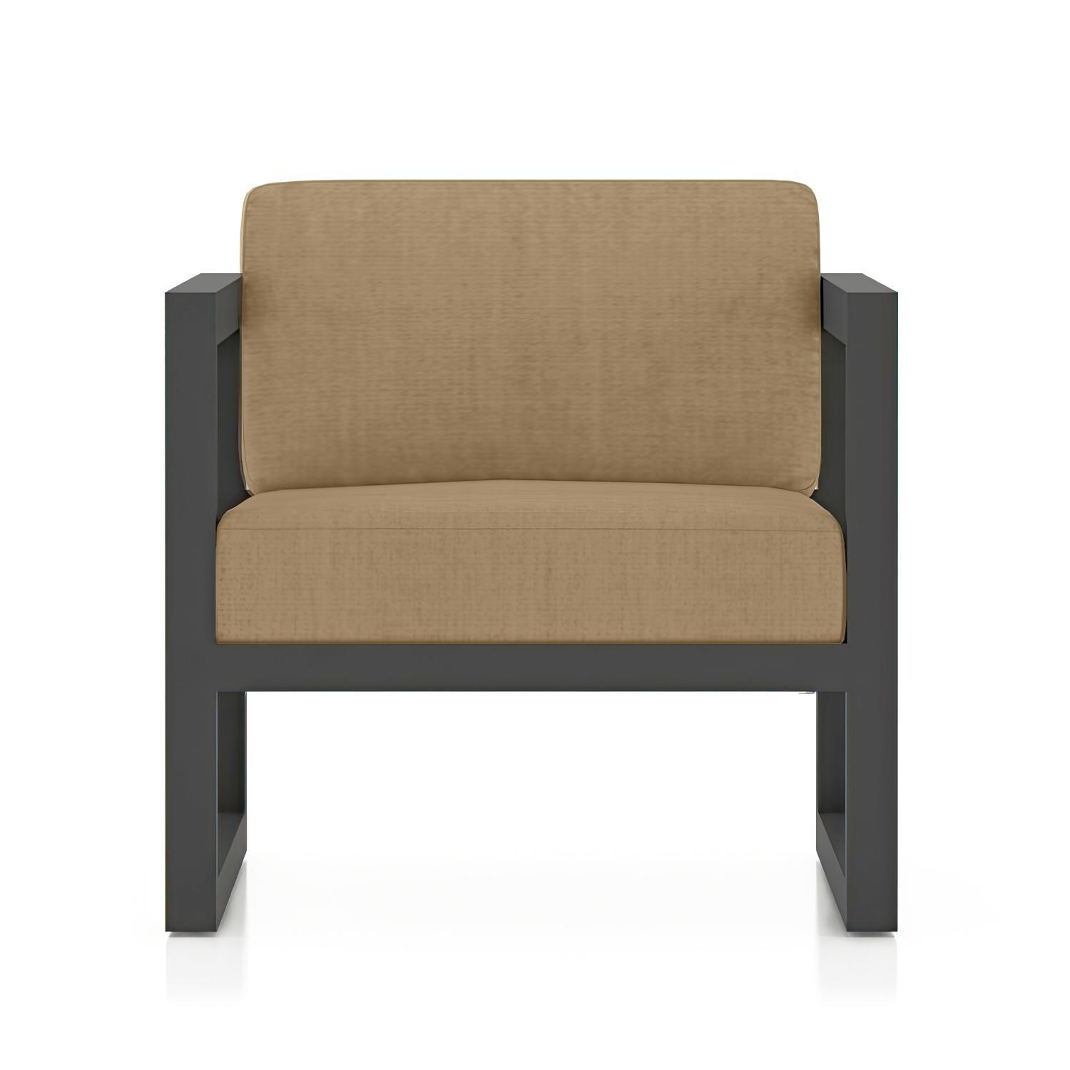 Misty Cove 3 Pc Seating Set in Slate w/Coffee Table & Heather Beige Cushions by Lakeview - Frame - Color Swatch thumbnail