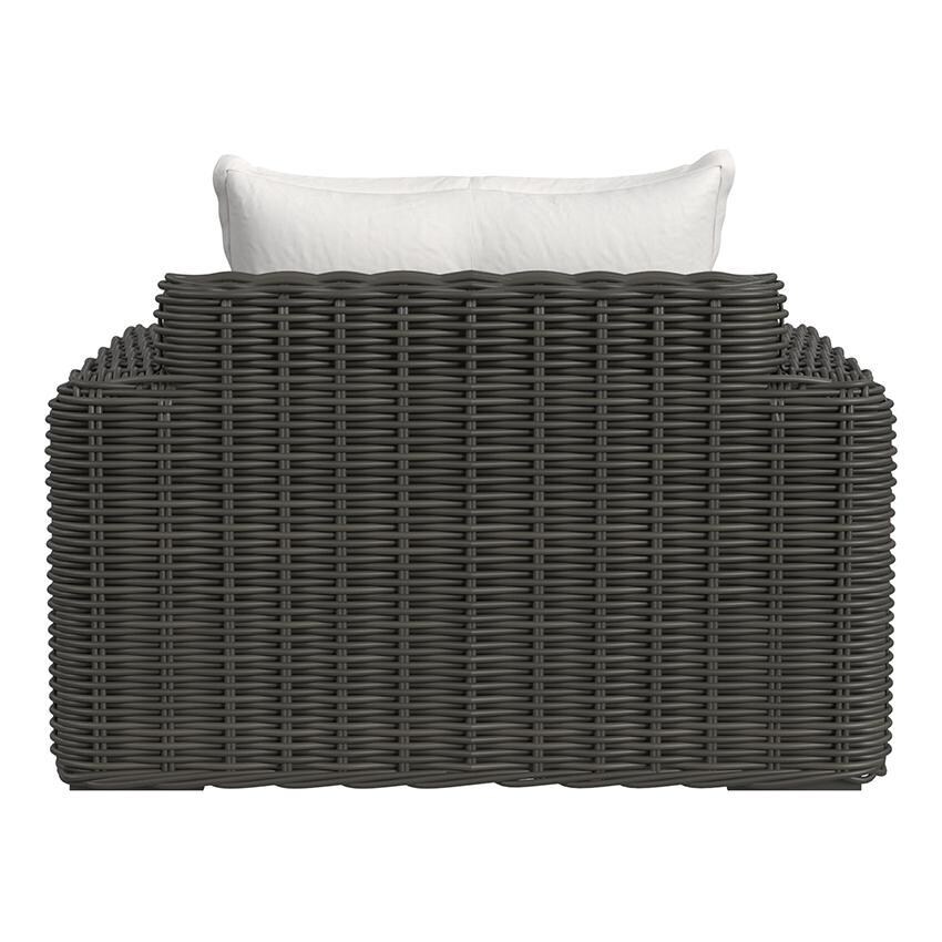 Cabo Resin Wicker Oversized Club Chair in Kahlua/Soothe Pearl by Sunset West - Rear - White Background thumbnail