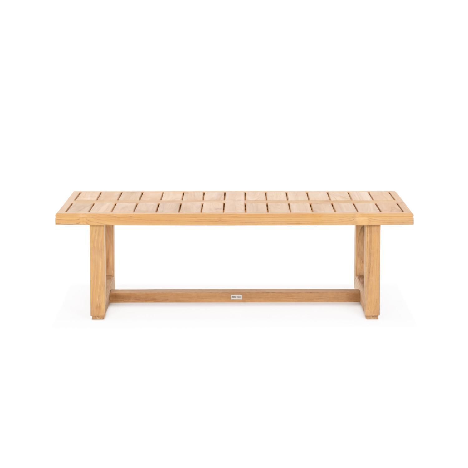 Teak + Table Relax Rectangular Coffee Table - Front View - White Background thumbnail