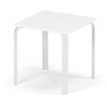 Telescope Casual 18 Inch Square Aluminum End Table With MGP Top - Textured Snow