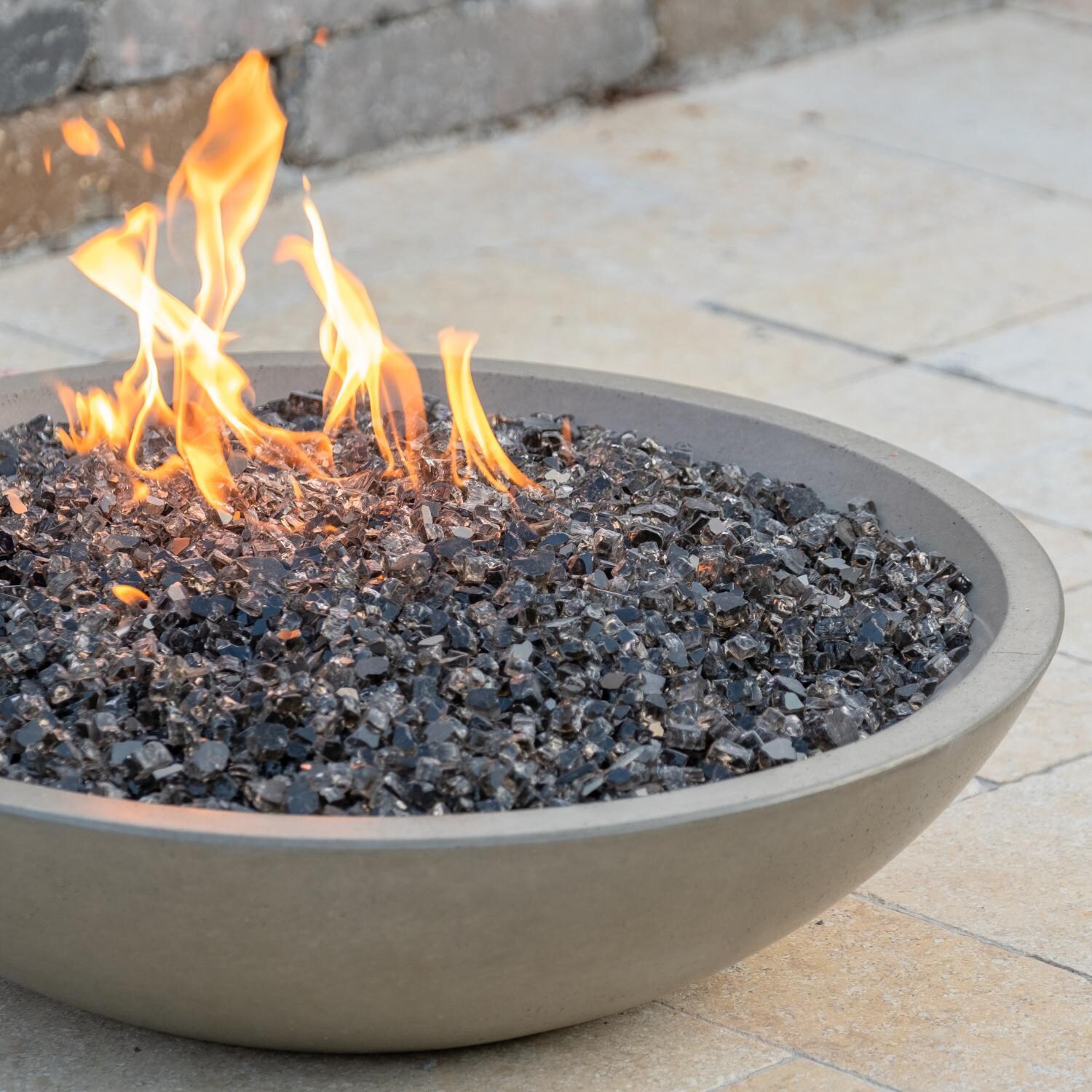 BBQGuys 753-SM-11-V6PC Marseille 32-Inch Fire Bowl - Gray - Detail thumbnail