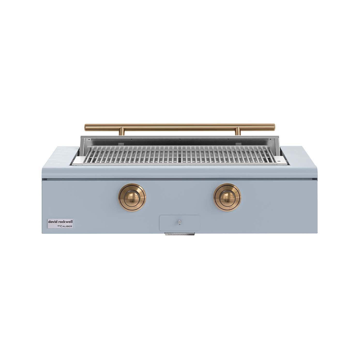 Caliber 42-in Propane Built-In Rockwell Grill - Bluestone w/ Gold Hardware - CRG-42BL00-A-152-H08