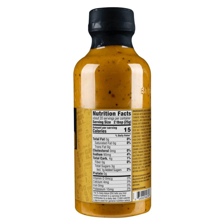 Traeger SAU049 Liquid Gold BBQ Sauce - Nutrition Facts thumbnail