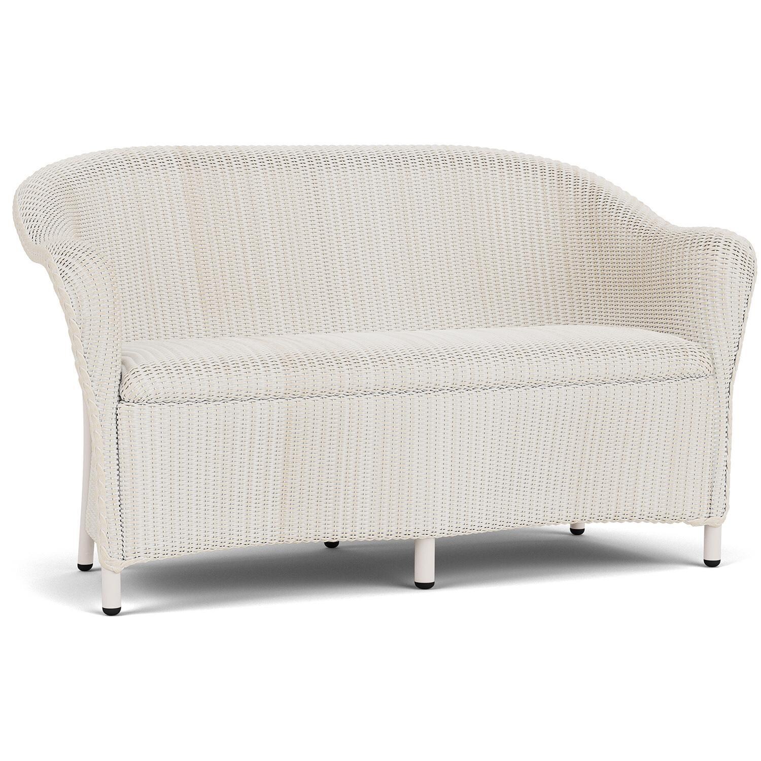 Lloyd Flanders Reflections 3-Piece Seating Set W/ Lounge Chairs in Antique White Finish - Loveseat Angled thumbnail