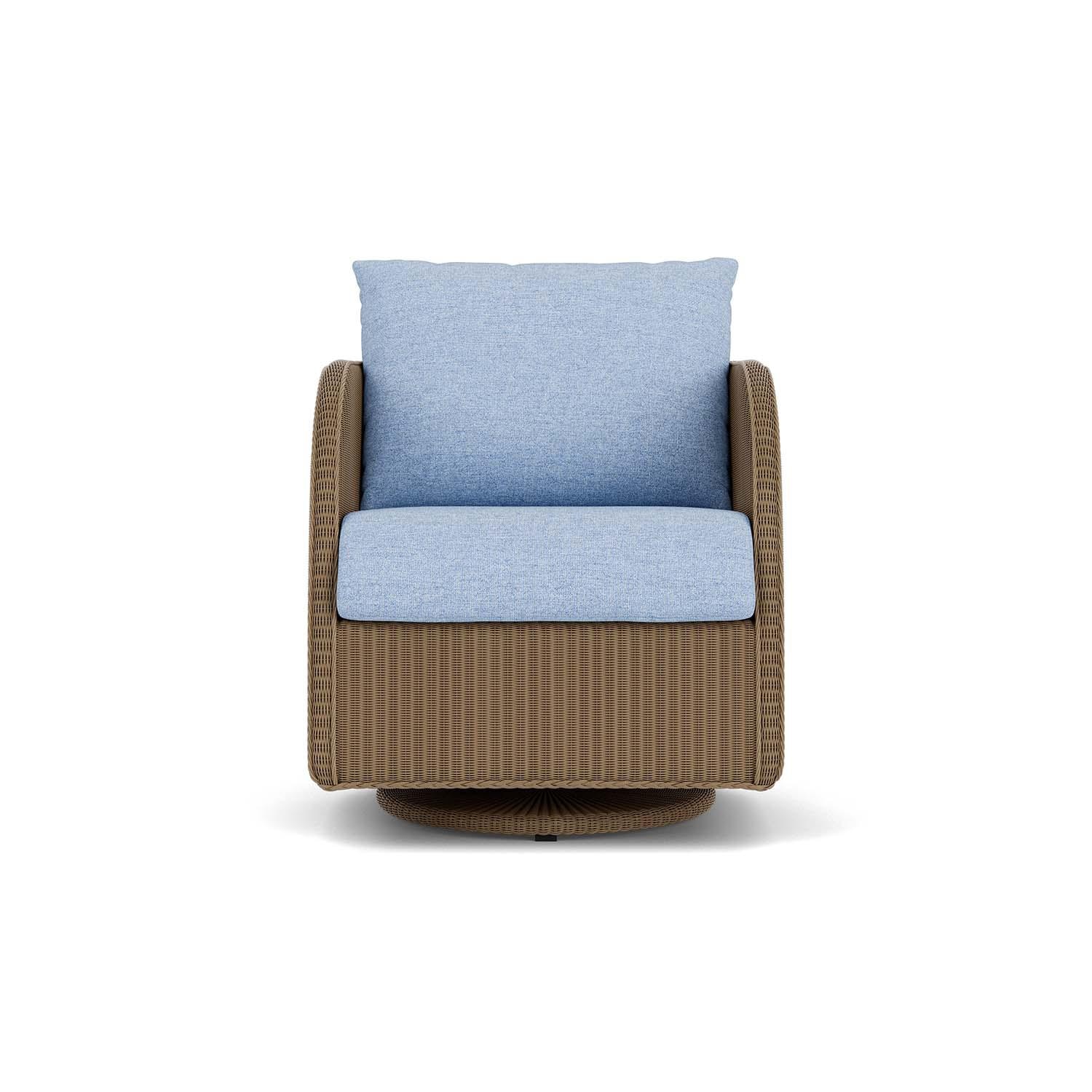 Essence Lloyd Loom Swivel Glider Club Chair in Fawn/Demo Skyway by Lloyd Flanders
