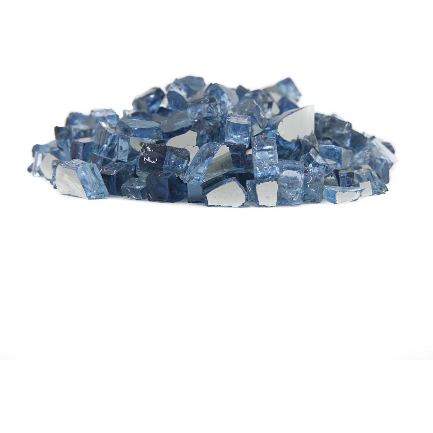 Lakeview Outdoor Designs 1/4-Inch Sky Blue Reflective Fire Glass thumbnail