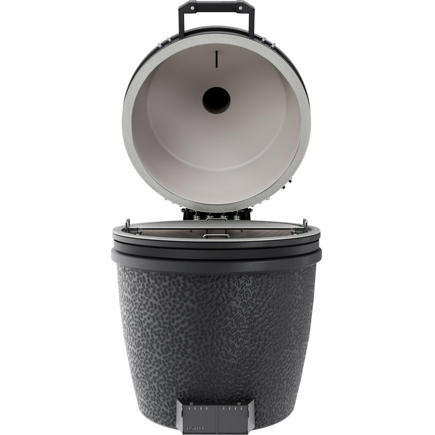 BSTRD.PRO BP302G-USA Large Solo Kamado Grill in Graphite - Open - White Background thumbnail