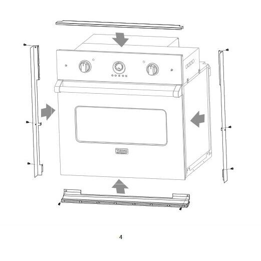 Viking Flush Mount Kit For 5 Series 30-Inch VESO Single Ovens - Stainless Steel - P30FTS