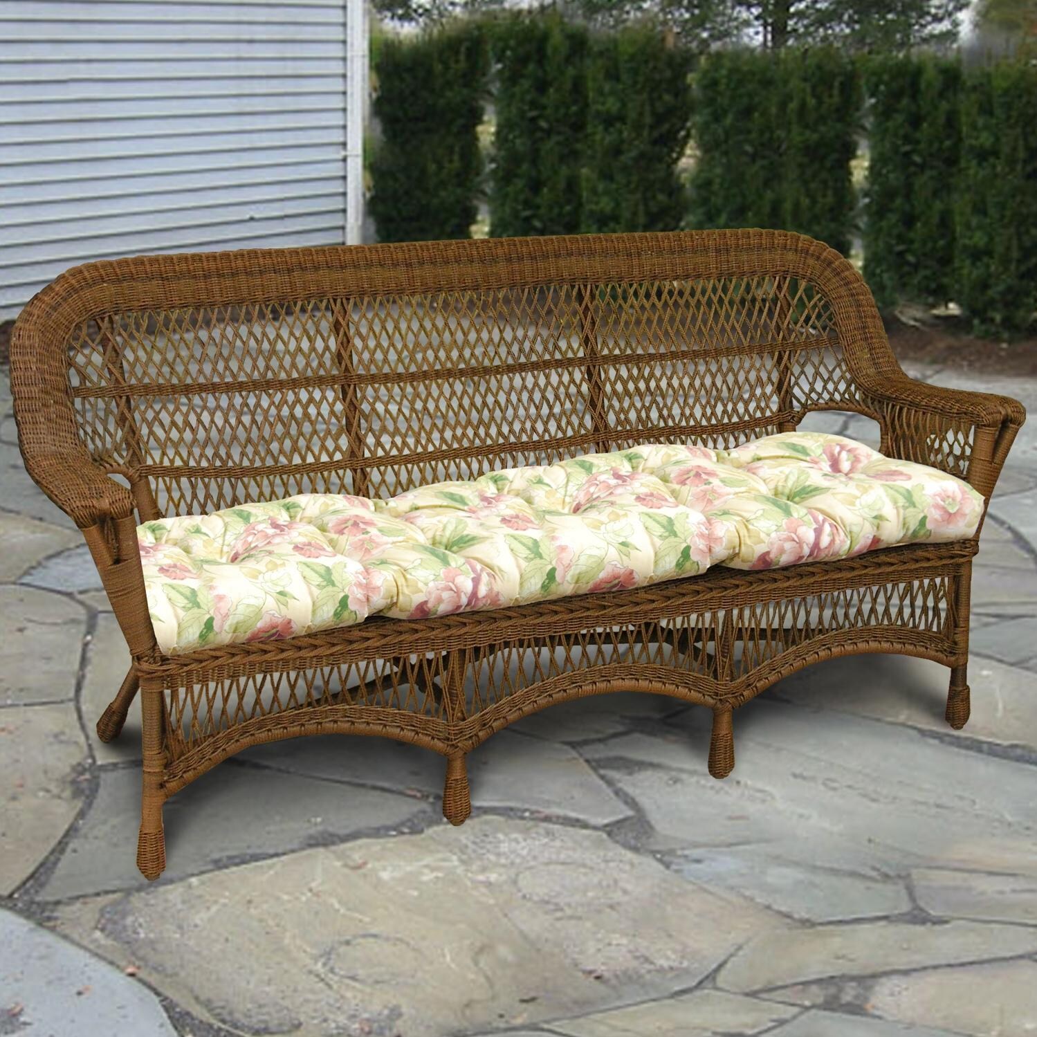 North Cape Manchester Resin Wicker 3 Seater Sofa Antique Wash BBQGuys