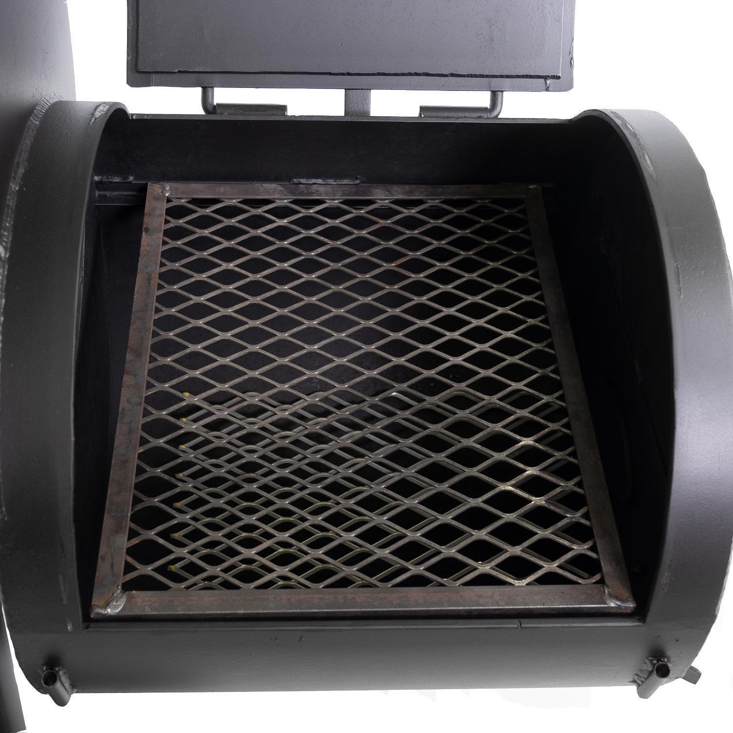 Texas Original Pits GFB-204222-XSL 20x42x22 Luling Single Lid Offset Smoker W/ Counter Weight - Firebox thumbnail