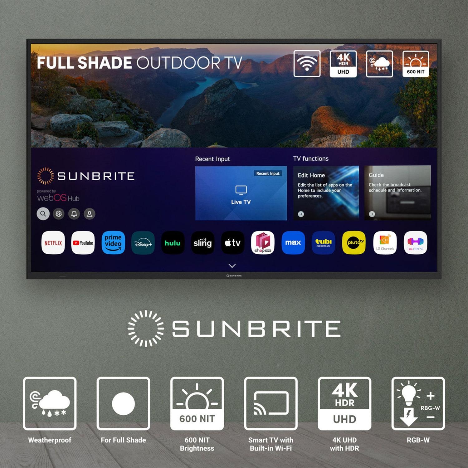 SunBriteTV SB-V4-65-BL Veranda 4 Series 65-in Full Shade 4K UHD HDR Outdoor TV - Features - Detail thumbnail