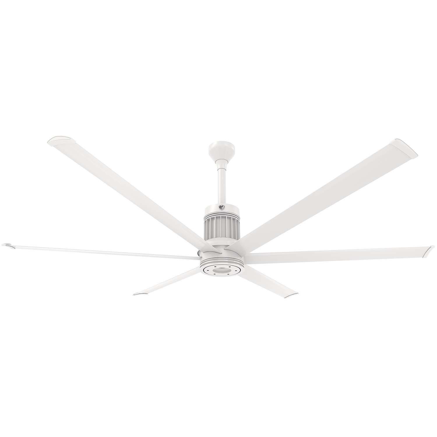 Big Ass Fans 84-Inch i6 Ceiling Fan Universal Mount W/12-Inch Ext Tube in White - MK-I61-071906A729I12