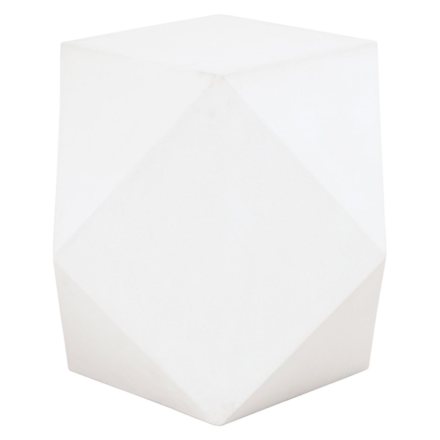 Lakeview Gem Ivory Concrete Accent Table - Front View thumbnail