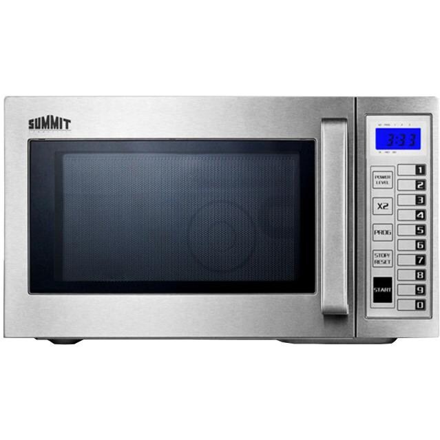 Summit Commercial 20Inch 0.9 Cu. Ft. 1000Watt Countertop Microwave Stainless Steel