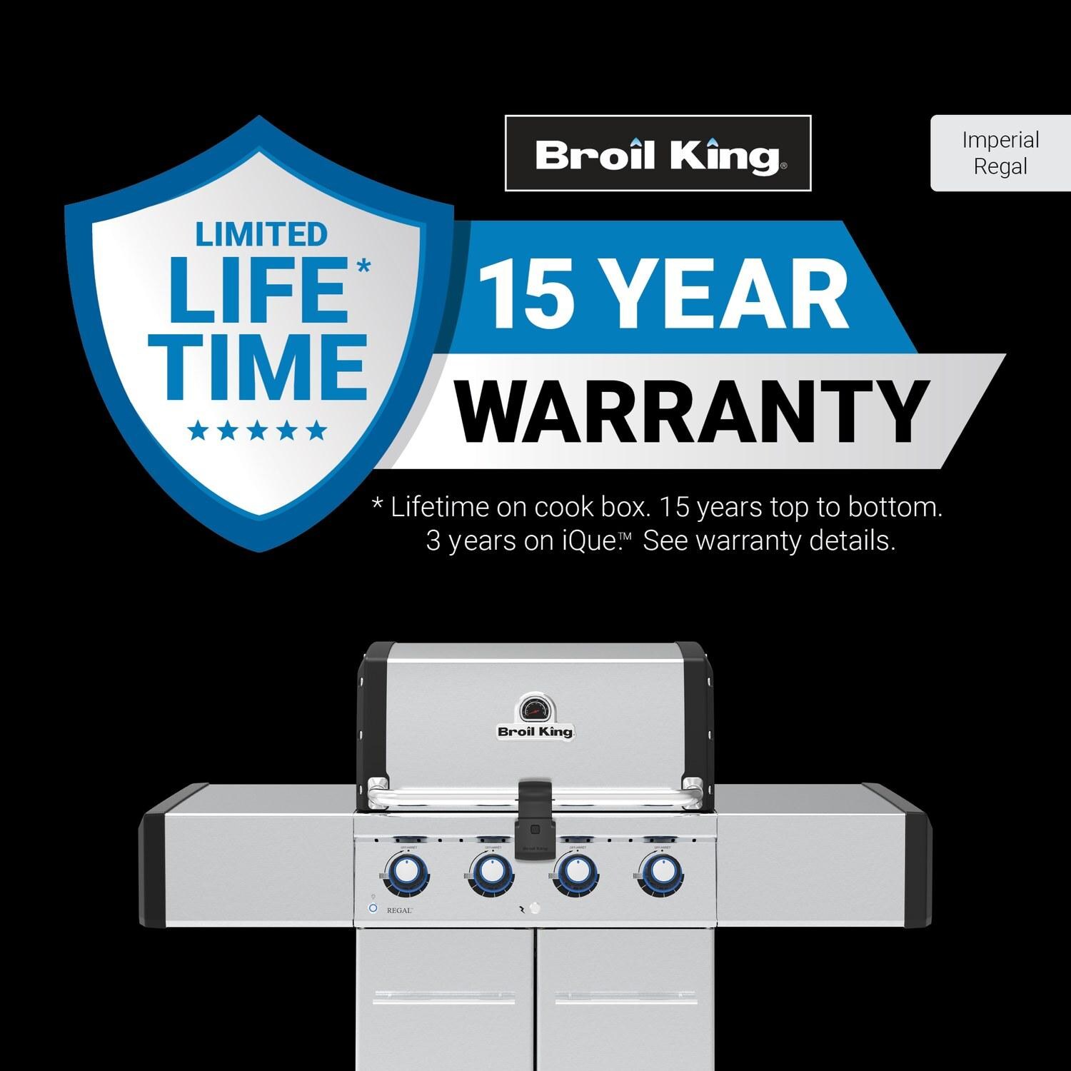 Broil King 956314 Regal S420 Pro 4-Burner Propane Gas Grill - Stainless Steel - 15 Year Warranty - Detail thumbnail