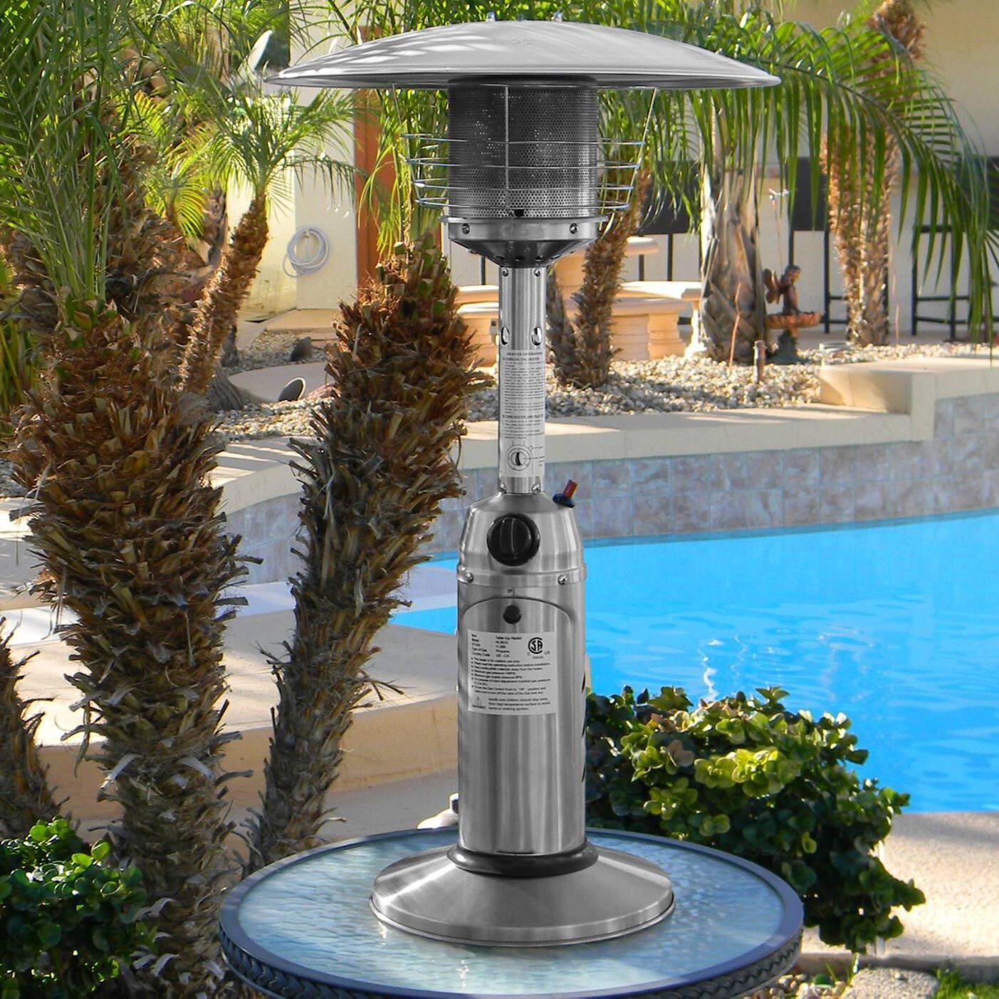AZ Patio Heaters 11,000 BTU Propane Gas 38-Inch Tabletop Patio Heater - Poolside Table thumbnail