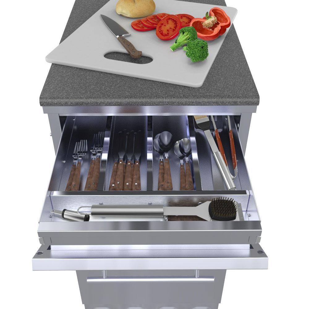 Sunstone SBC18DPIC 18-in Ice Chest Storage Drawer - Utensils Storage - Detail thumbnail