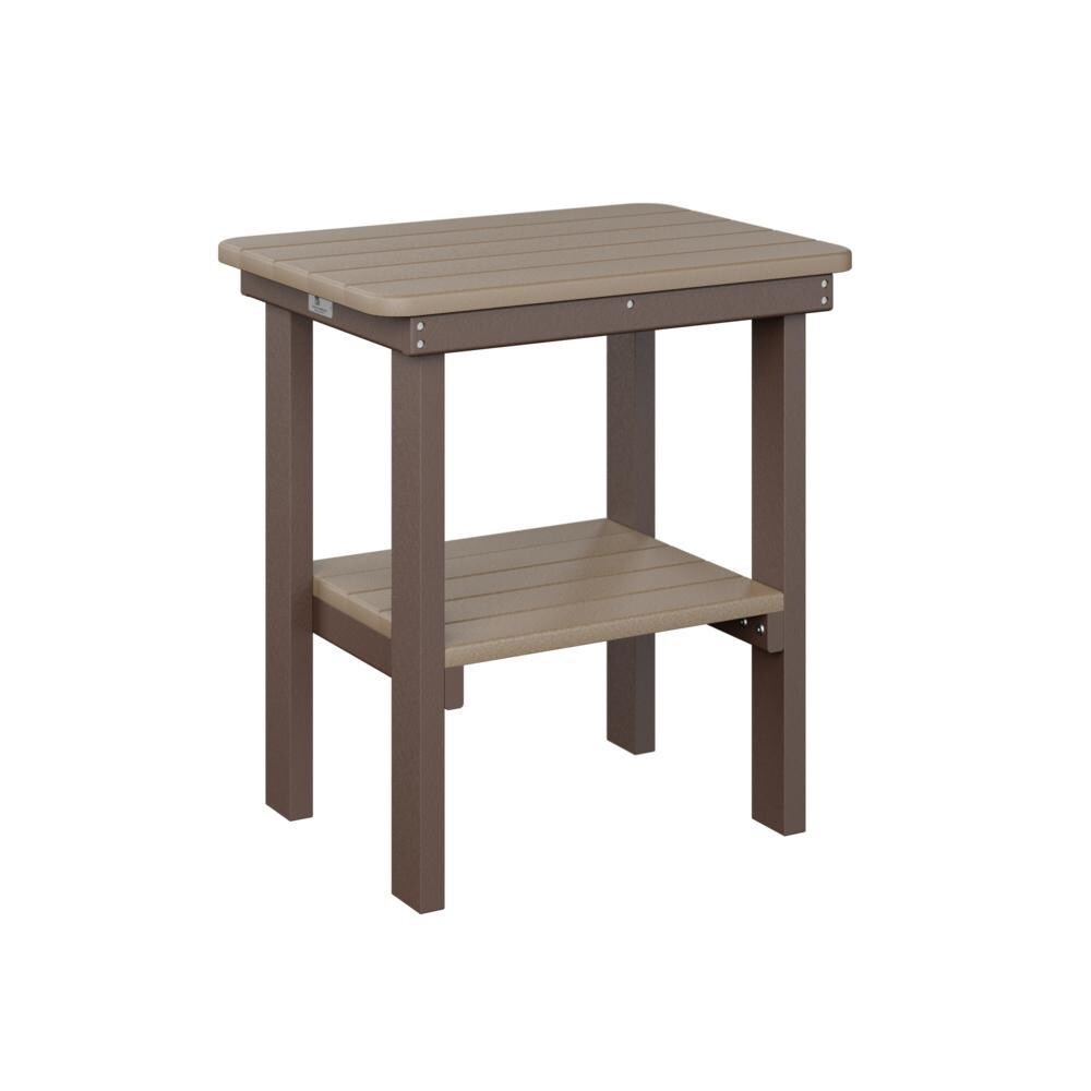 Berlin Gardens Rectangular End Table - Weatherwood on Chocolate Brown thumbnail