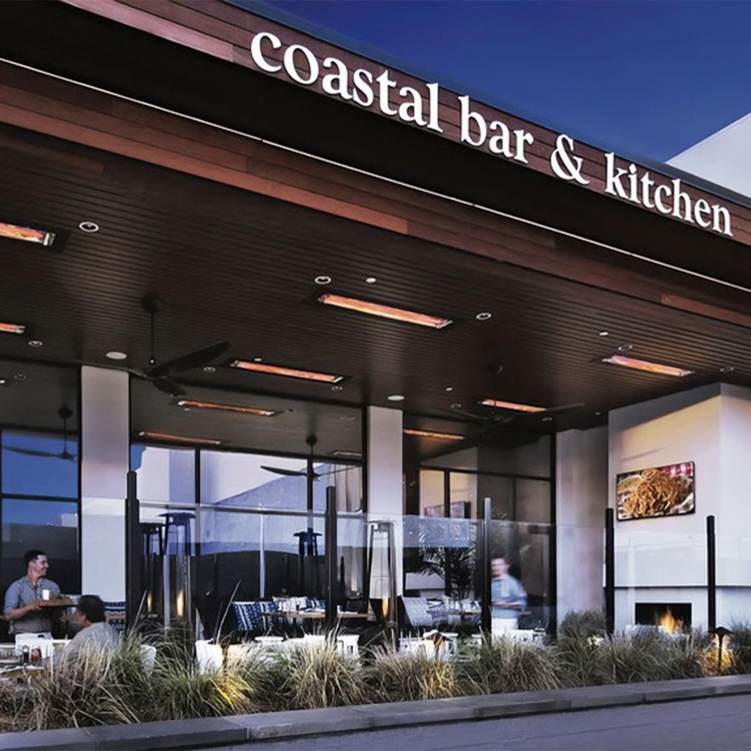 Infratech 18 2302 Flush Mount Frame for 48 Inch Heaters in Stainless Steel - Outdoor Restaurant - Lifestyle thumbnail