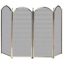 UniFlame 52-Inch 4 Fold Polished Brass Fireplace Screen - S41010PB image