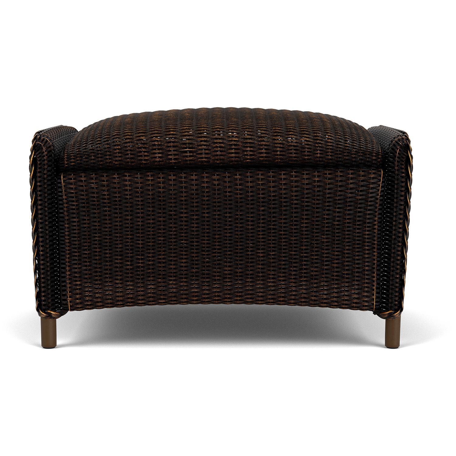 Lloyd Flanders Reflections 4-Piece Seating Set W/ Ottoman & End Table in Mink Finish - Ottoman Front thumbnail