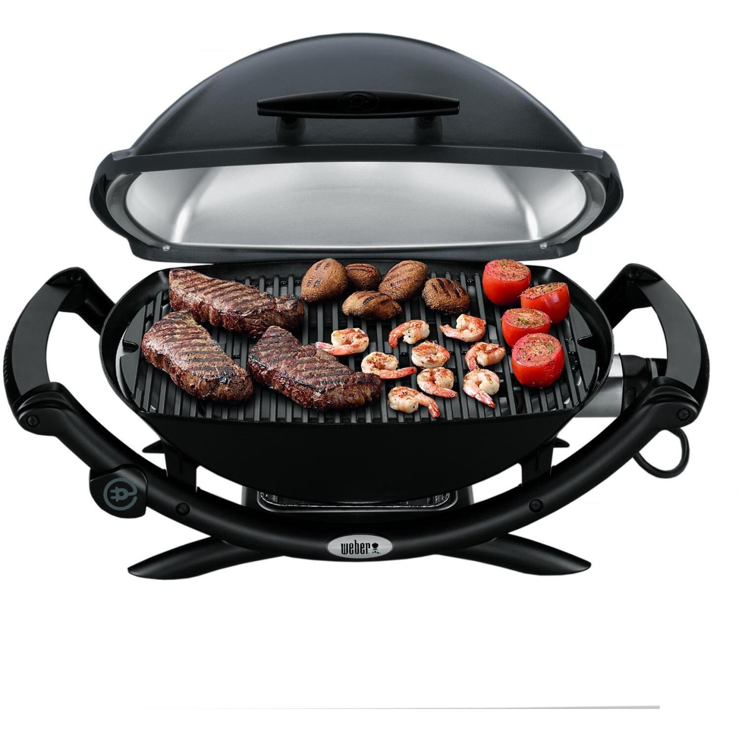Weber Q 2400 Portable Electric Grill - Shown With Food thumbnail