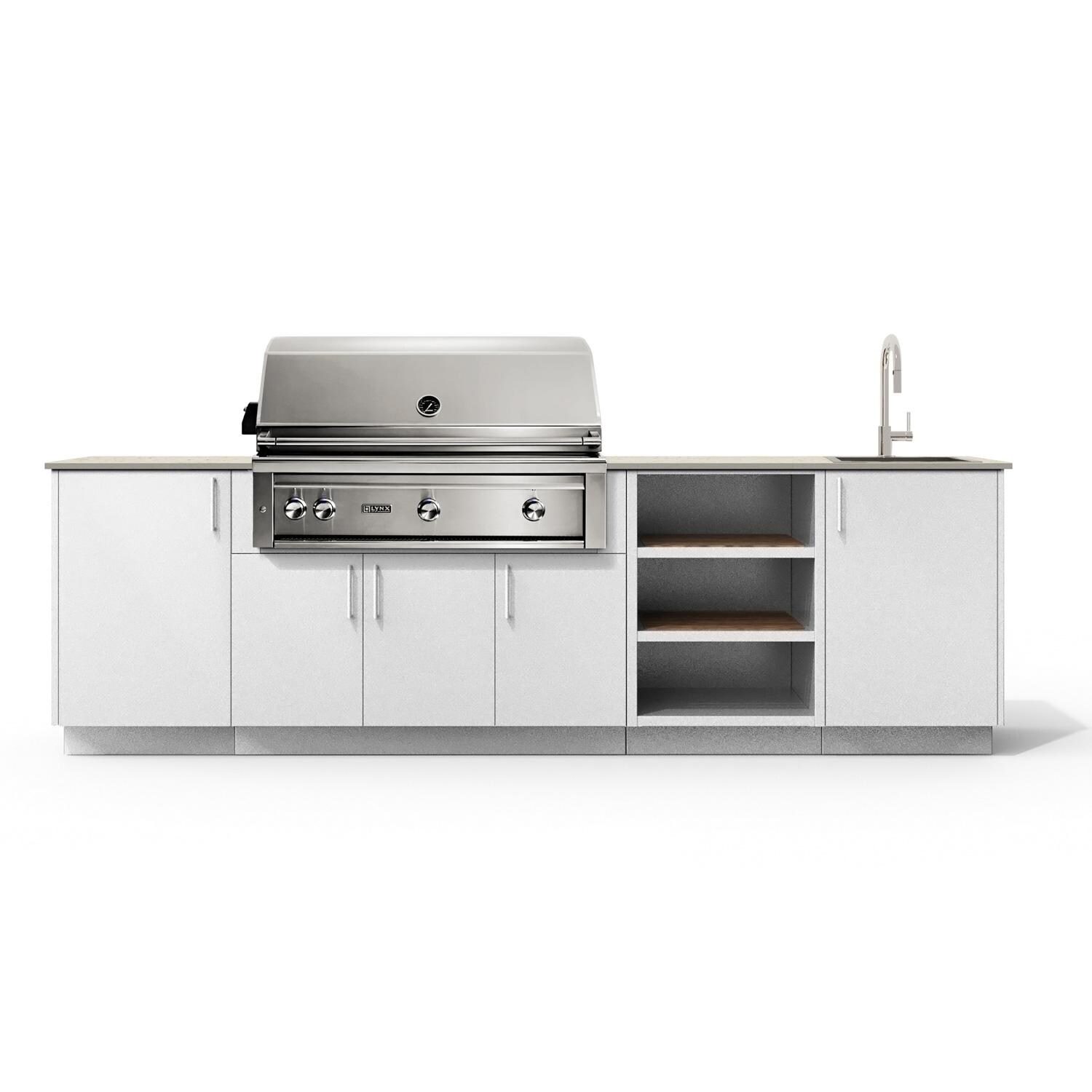 Urban Bonfire B-Mist-42-Lynx-Danae-Chantilly Mist 42 Outdoor Kitchen w/ Lynx Natural Gas Grill, Danae Countertop & Chantilly Finish thumbnail