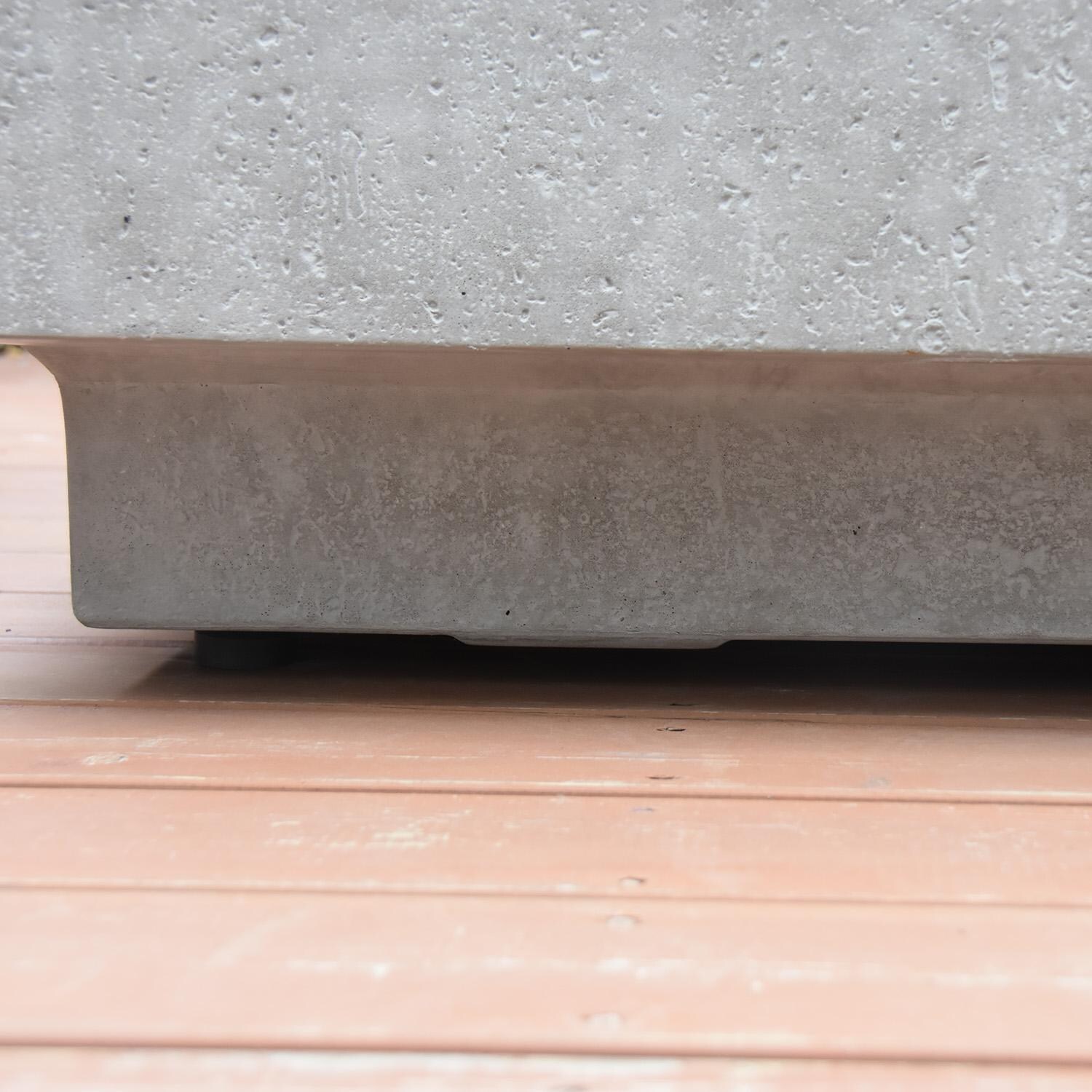 Elementi Metropolis 56-in Rectangle Propane Fire Pit Table - Light Gray - Bottom - Detail thumbnail